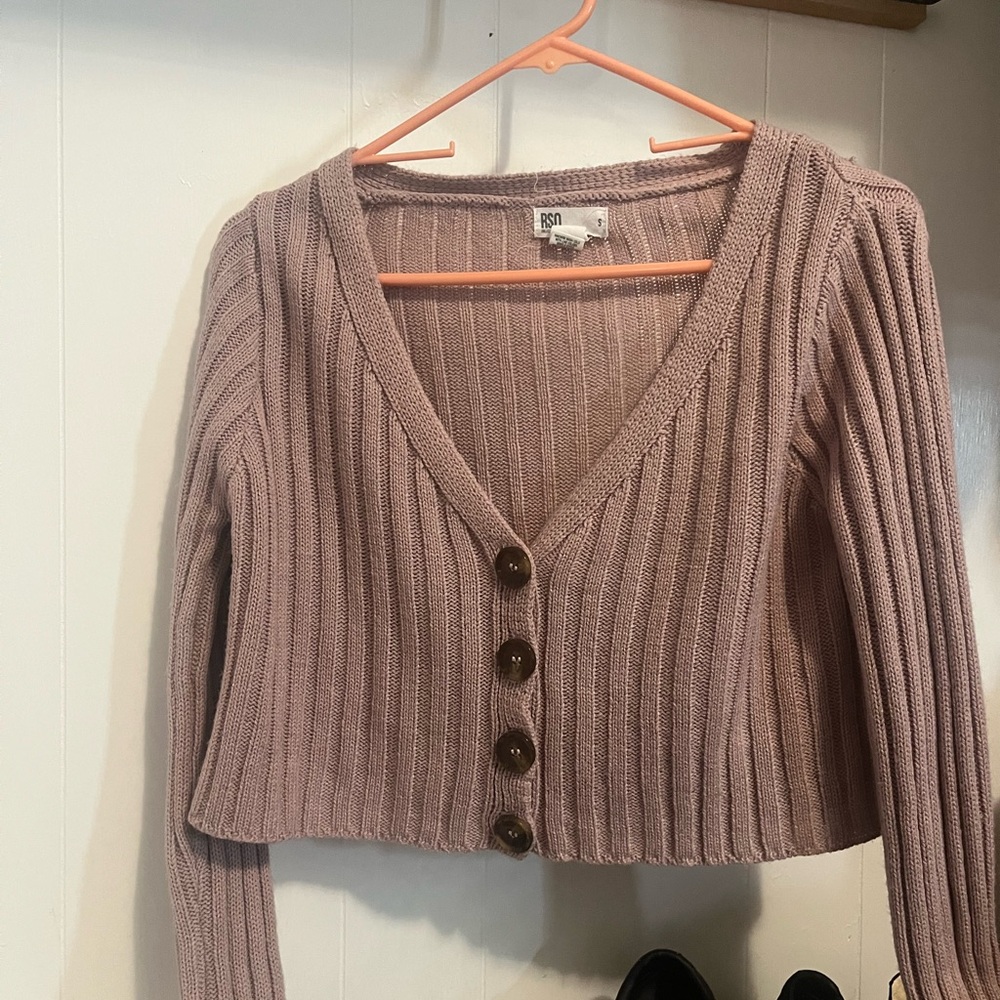 Women's Mauve Sweater Cardigan